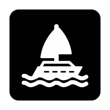 Yat simgesi vektör illüstrasyonu