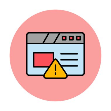 Basit web sayfası simgesi, vektör illüstrasyonu