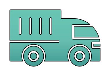 kamyon simgesi, vektör illüstrasyonu