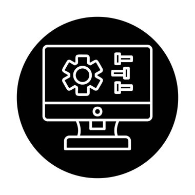 Ayarları web simgesi, vektör çizim              