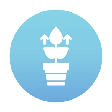 Bitki büyüme ikonu vektör illüstrasyonu