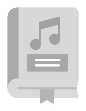 müzik kitabı simgesi, vektör illüstrasyonu 