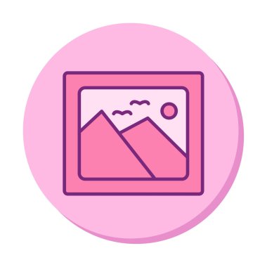 Galeri simgesi, web vektör illüstrasyonu