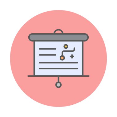 Basit Strateji simgesi, vektör illüstrasyonu