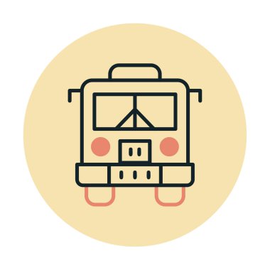 Toplu Taşımacılık web simgesi, vektör illüstrasyonu