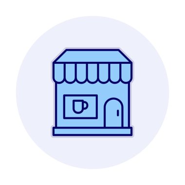 Kafe ikonu vektör illüstrasyonu