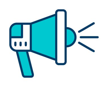 megafon simgesi, vektör illüstrasyonu