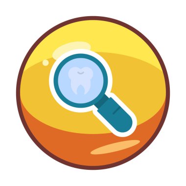 Diş kontrolü vektörü düz renk simgesi            