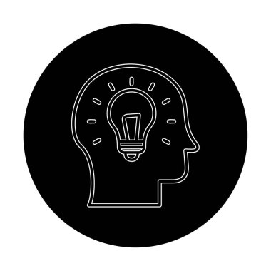 fikir konsepti simgesi, vektör illüstrasyon tasarımı                            