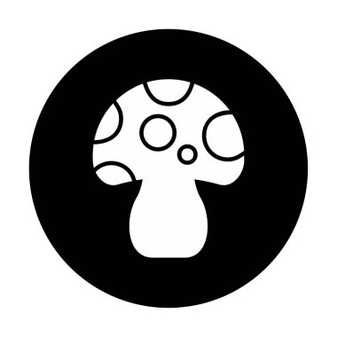 Mantar. Web simgesi basit illüstrasyon