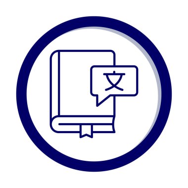 çevirmen sözlük vektör illüstrasyonu 