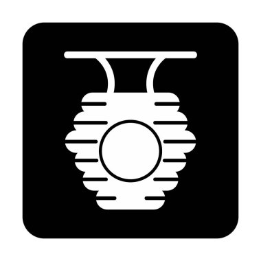 Arı kovanı simgesi vektör illüstrasyonu