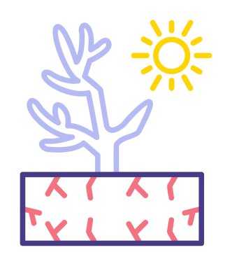 Mercan simgesi vektör illüstrasyonu