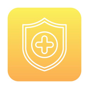 Basit Tıbbi Sigorta simgesi, vektör illüstrasyonu