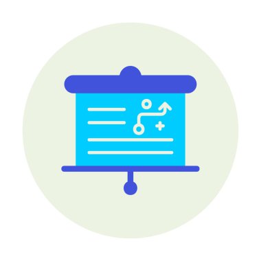 Basit Strateji simgesi, vektör illüstrasyonu