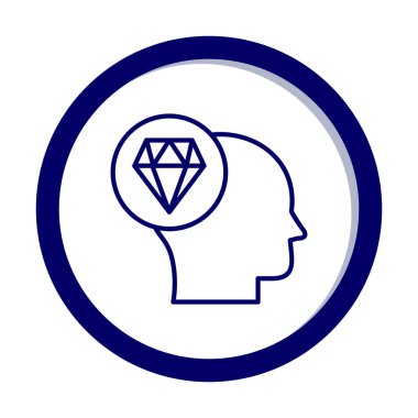 Elmas simgesi, vektör illüstrasyonu basit tasarım