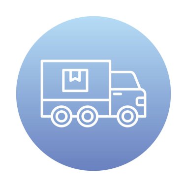 kamyon simgesi, vektör illüstrasyonu