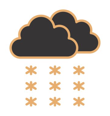 Basit kar yağışı simgesi, vektör çizimi