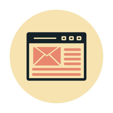 Basit düz bilgisayar e- posta iletisi vektörü