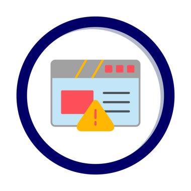 Basit web sayfası simgesi, vektör illüstrasyonu