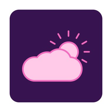 Hava durumu simgesi, vektör illüstrasyonu 