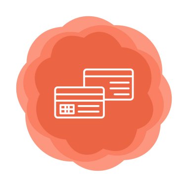 Basit modern kredi yassı simgesi