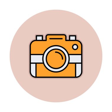 fotoğraf makinesi simgesi, vektör illüstrasyonu 