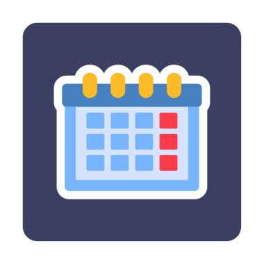 Takvim simgesi, vektör çizimi