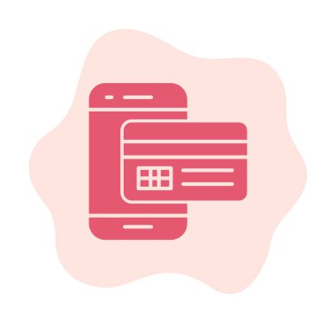 Kart ödemesi. Mobil ödeme ana hatları vektör simgesi