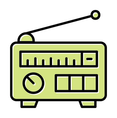 radyo simgesi web basit illüstrasyon