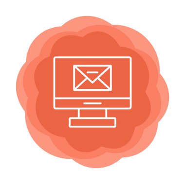 Basit düz bilgisayar e- posta iletisi vektörü