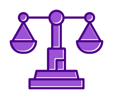 Basit adalet ölçekli denge simgesi tasarımı