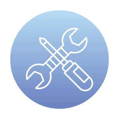 Basit mekanik Araçlar simgesi, vektör illüstrasyonu