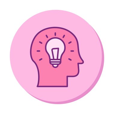 fikir konsepti simgesi, vektör illüstrasyon tasarımı                            