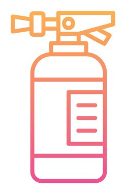 düz basit yangın söndürme simgesi çizimi