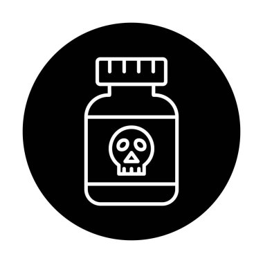 Zehir. Web simgesi basit illüstrasyon 