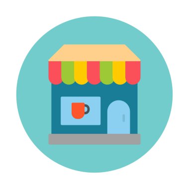 Kafe ikonu vektör illüstrasyonu