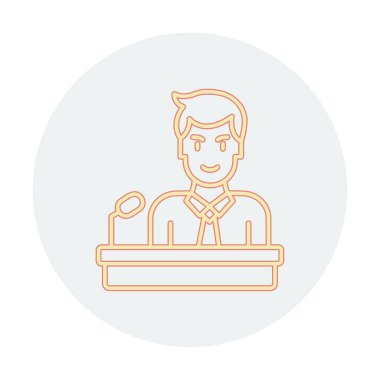 Konferans simgesi, vektör çizimi 