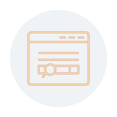 Düz simge, vektör illüstrasyonu taranıyor