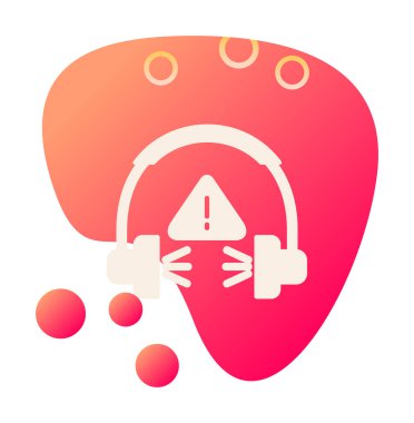 Modern kulaklık simgesinin vektör çizimi. Yüksek Gürültü konsepti                        