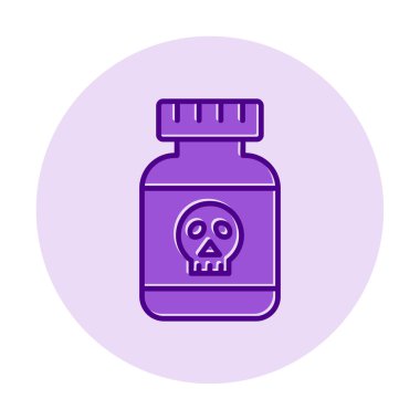 Zehir. Web simgesi basit illüstrasyon 