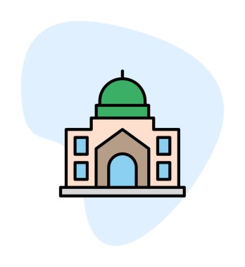 Cami bina simgesini, vektör çizim  