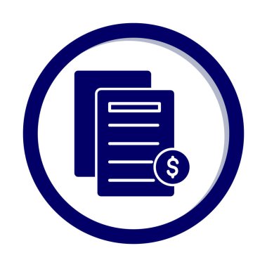 Bill düz simgesi, vektör illüstrasyonu