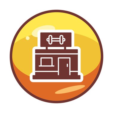 gym modern icon vector illustration                         