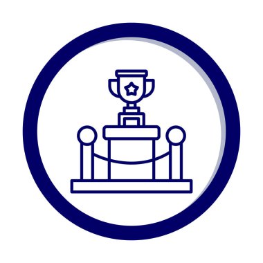 Ödül kupası ikonu vektör illüstrasyonu. Kadeh.                          