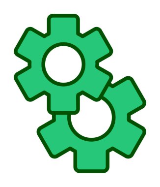 Gears'ı web simgesi, vektör çizim 