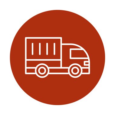 kamyon simgesi, vektör illüstrasyonu