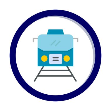 tren simgesi, vektör illüstrasyonu 