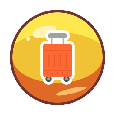 bavul ikonu vektör illüstrasyonu 