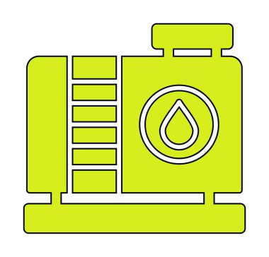 Fabrika tankı simgesi, vektör illüstrasyonu